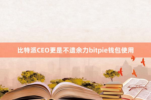 比特派CEO更是不遗余力bitpie钱包使用