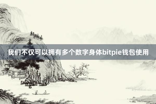 我们不仅可以拥有多个数字身体bitpie钱包使用