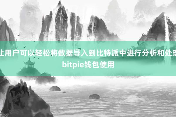 让用户可以轻松将数据导入到比特派中进行分析和处理bitpie钱包使用