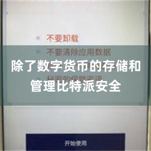 除了数字货币的存储和管理比特派安全